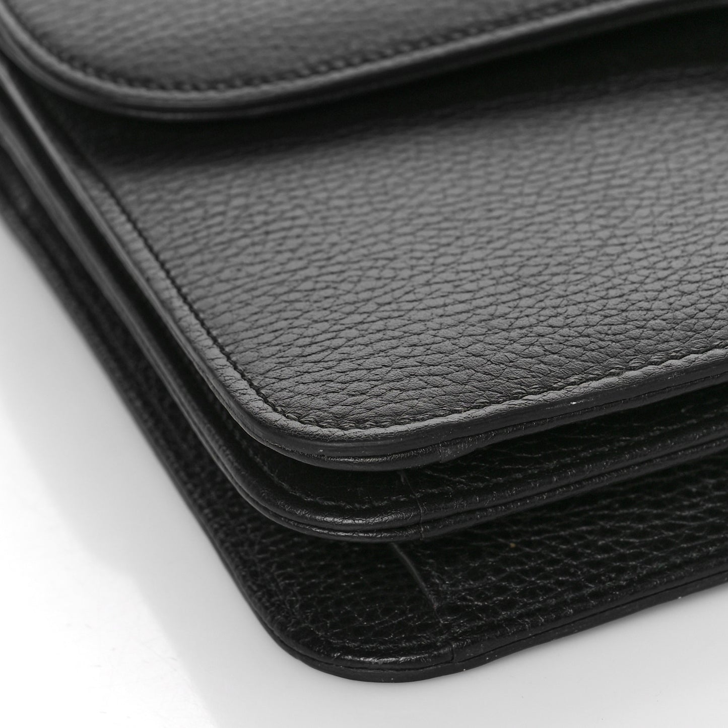 Dollar Calfskin Interlocking G Shoulder Bag Black