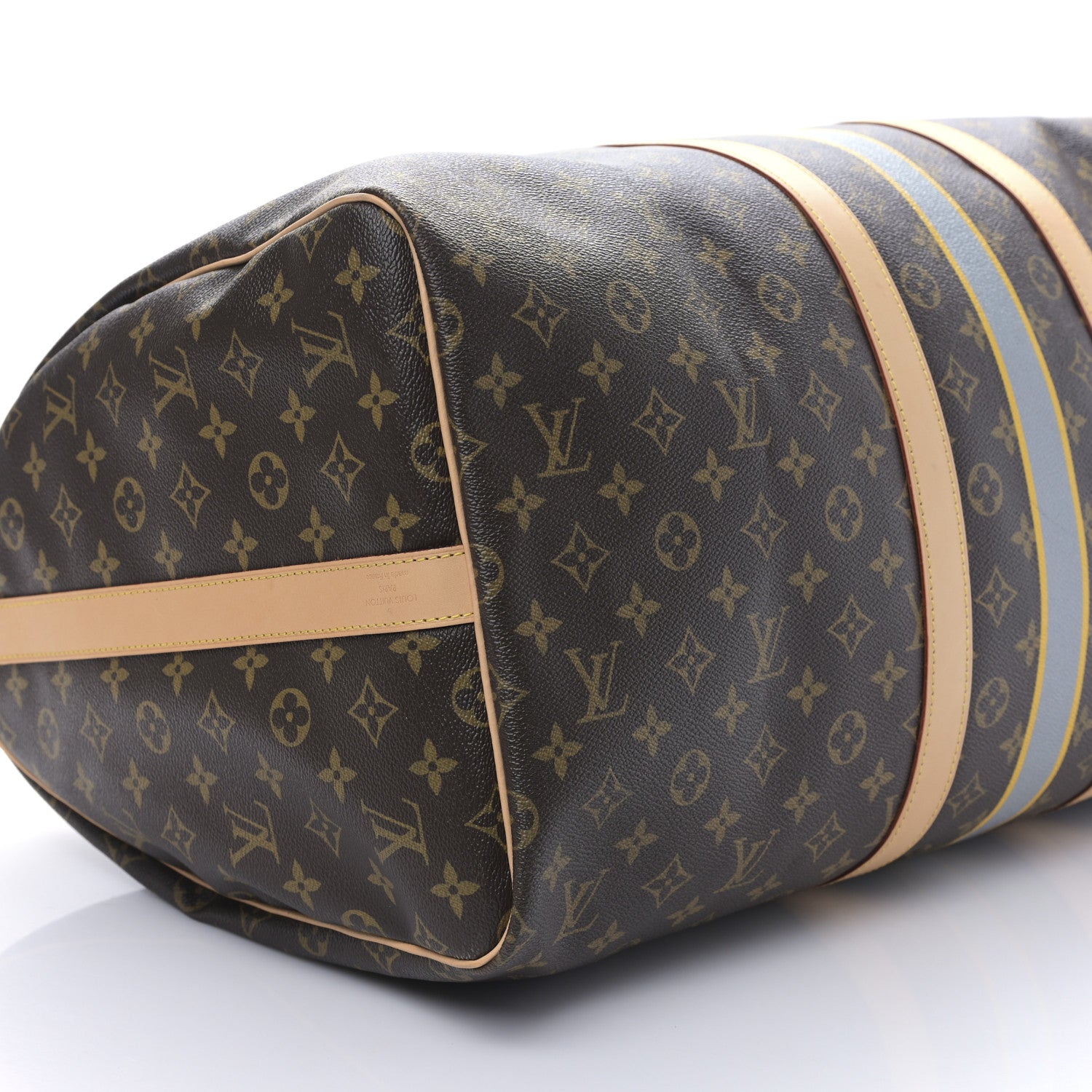 Louis Vuitton Monogram My LV Heritage Keepall Bandouliere 55 Bleu Clair Jaune 6 of 7