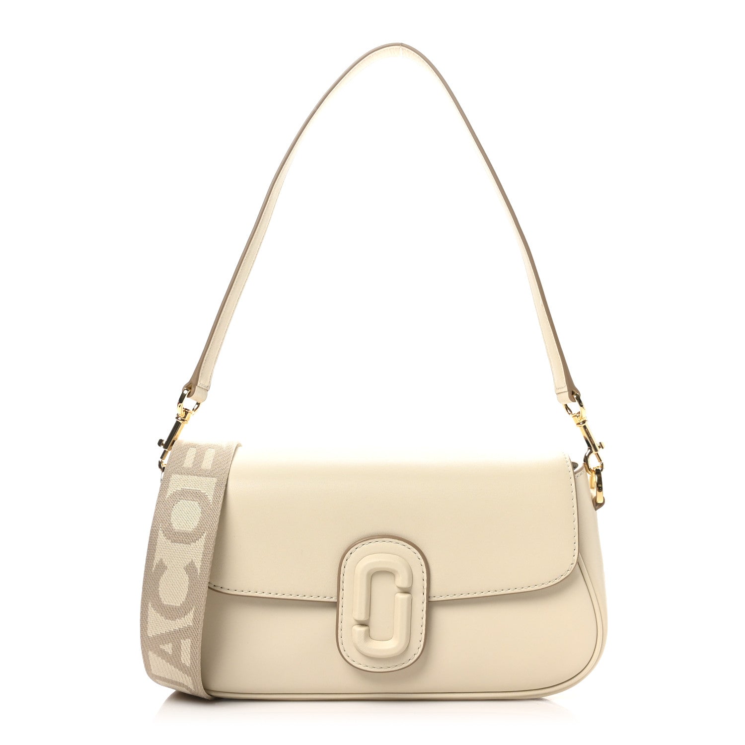 Marc Jacobs Calfskin The Clover Shoulder Bag Cloud White 1 of 9