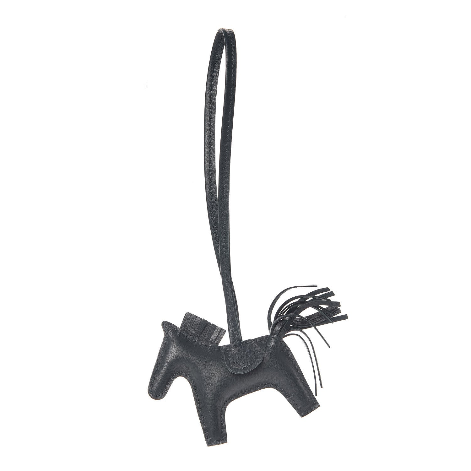 Hermes Milo Lambskin Grigri Rodeo Horse Bag Charm PM Vert Cypress 1 of 5