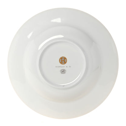 Hermes Porcelain Mosaique Au 24 Round Deep Platter Gold 3 of 9