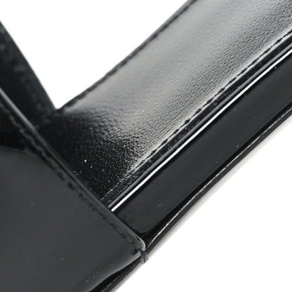 Saint Laurent Patent Calfskin Jacqueline 75 Slingback Pumps 38 Black 10 of 11