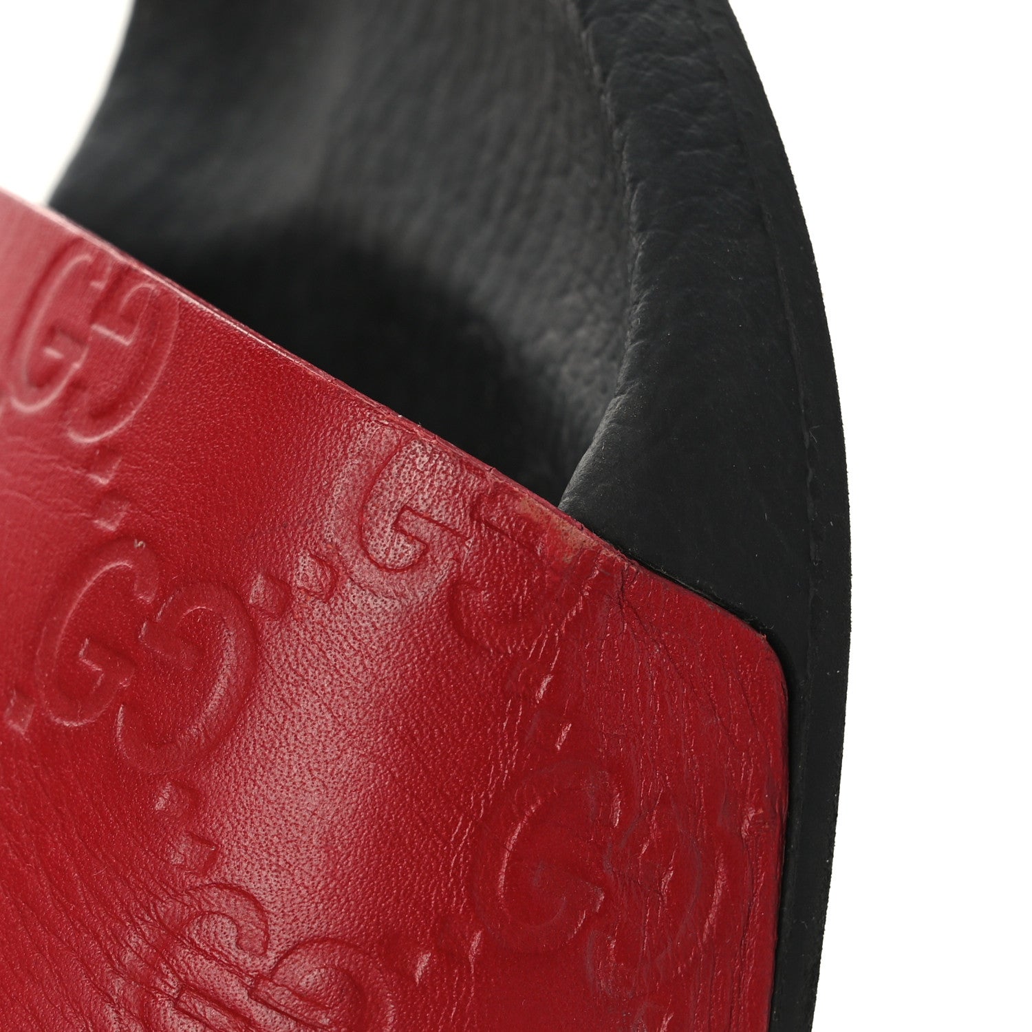 Gucci Guccissima Signature Womens Slide Sandals 38 Hibiscus Red 8 of 8