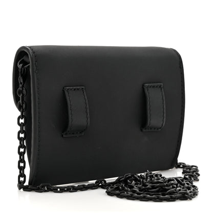Christian Dior Ultra Matte Calfskin Nano Saddle Chain Pouch Black 2 of 10