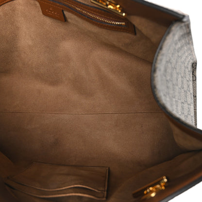 Gucci GG Supreme Monogram Medium Padlock Tote Beige Cuir 5 of 11