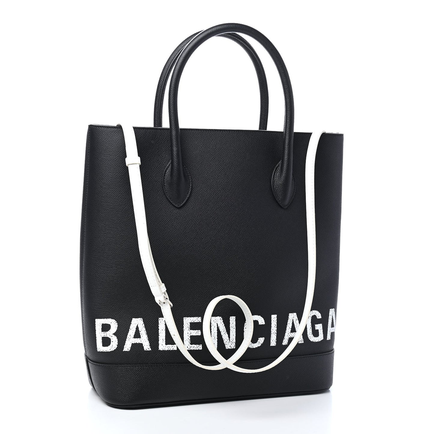Grained Calfskin Ville Aj Tote Black