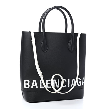 Balenciaga Grained Calfskin Ville Aj Tote Black 3 of 9