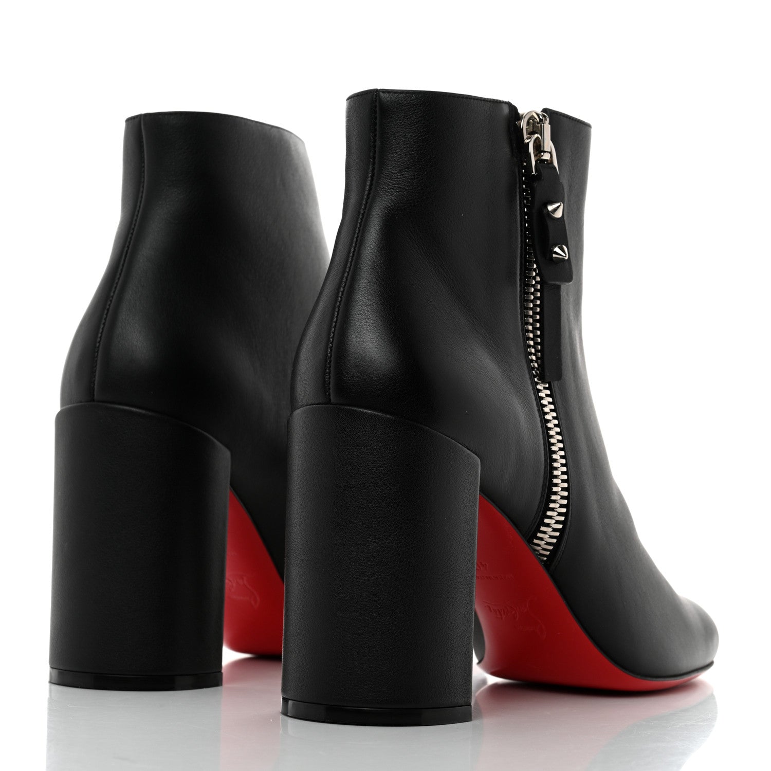 Christian Louboutin Calfskin Ziptotal 85 Ankle Boots 40 Black 4 of 7