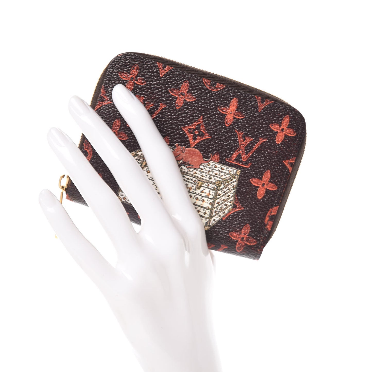 Catogram Zippy Coin Purse Marron