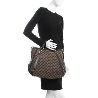 Gucci Monogram Medium Abbey Convertible Tote Dark Brown 3 of 13