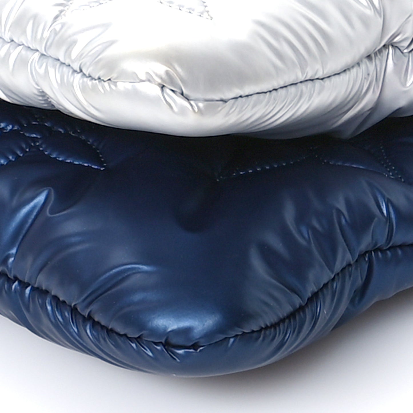Econyl Monogram Pillow Maxi Multi Pochette Accessories Navy Silver