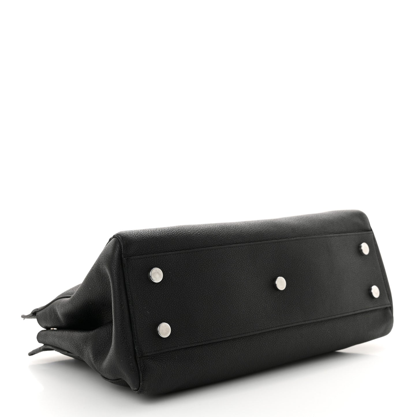 Grained Calfskin Medium Cabas Rive Gauche Black