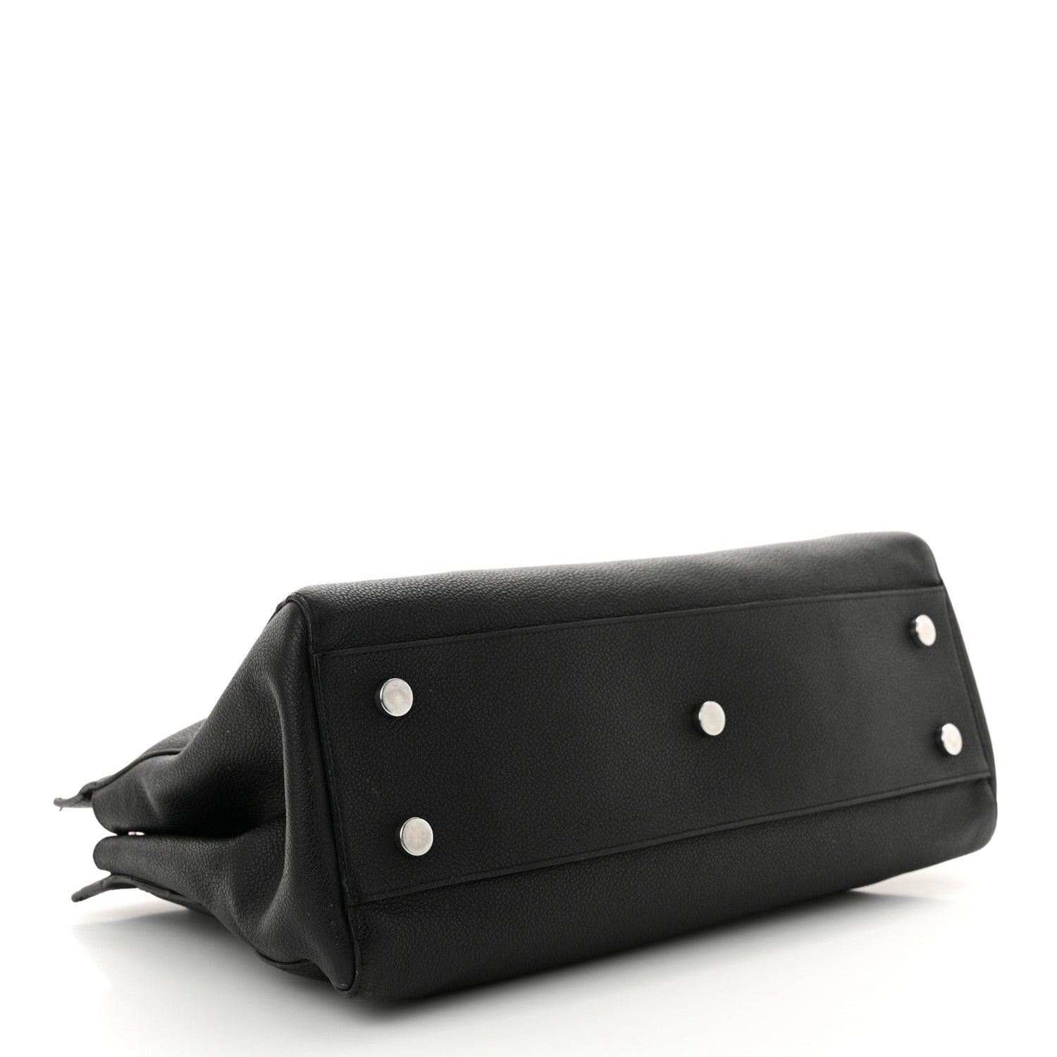 Saint Laurent Grained Calfskin Medium Cabas Rive Gauche Black 4 of 20