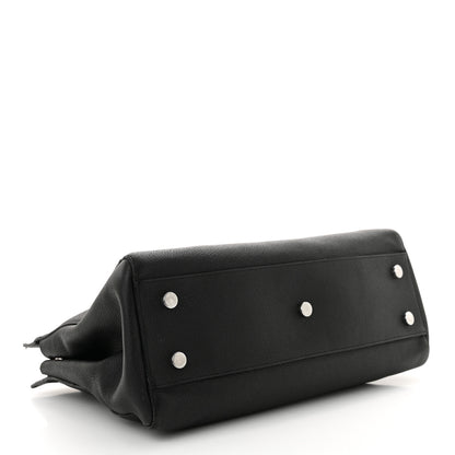 Saint Laurent Grained Calfskin Medium Cabas Rive Gauche Black 4 of 20