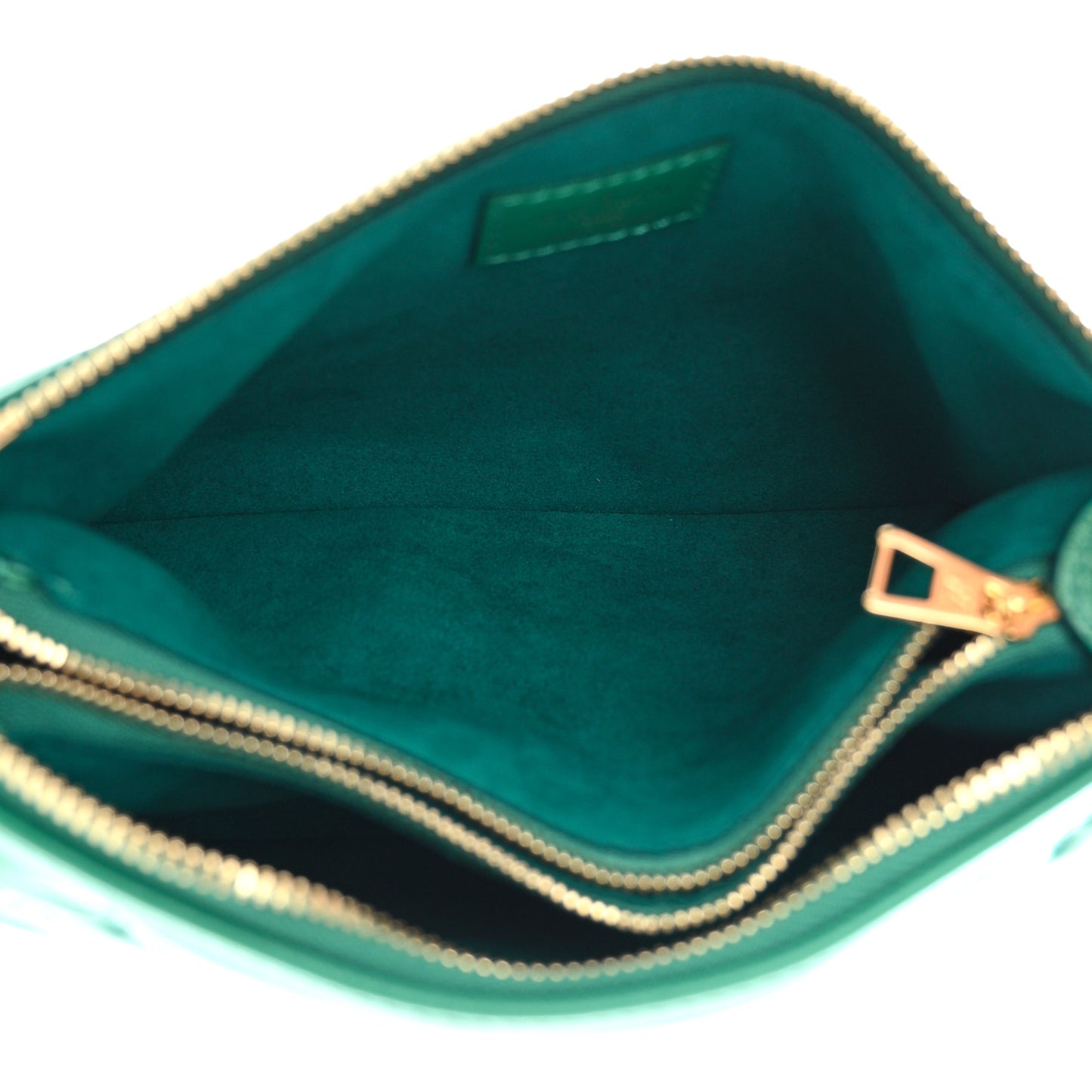 Lambskin Embossed Monogram Coussin BB Emeraude