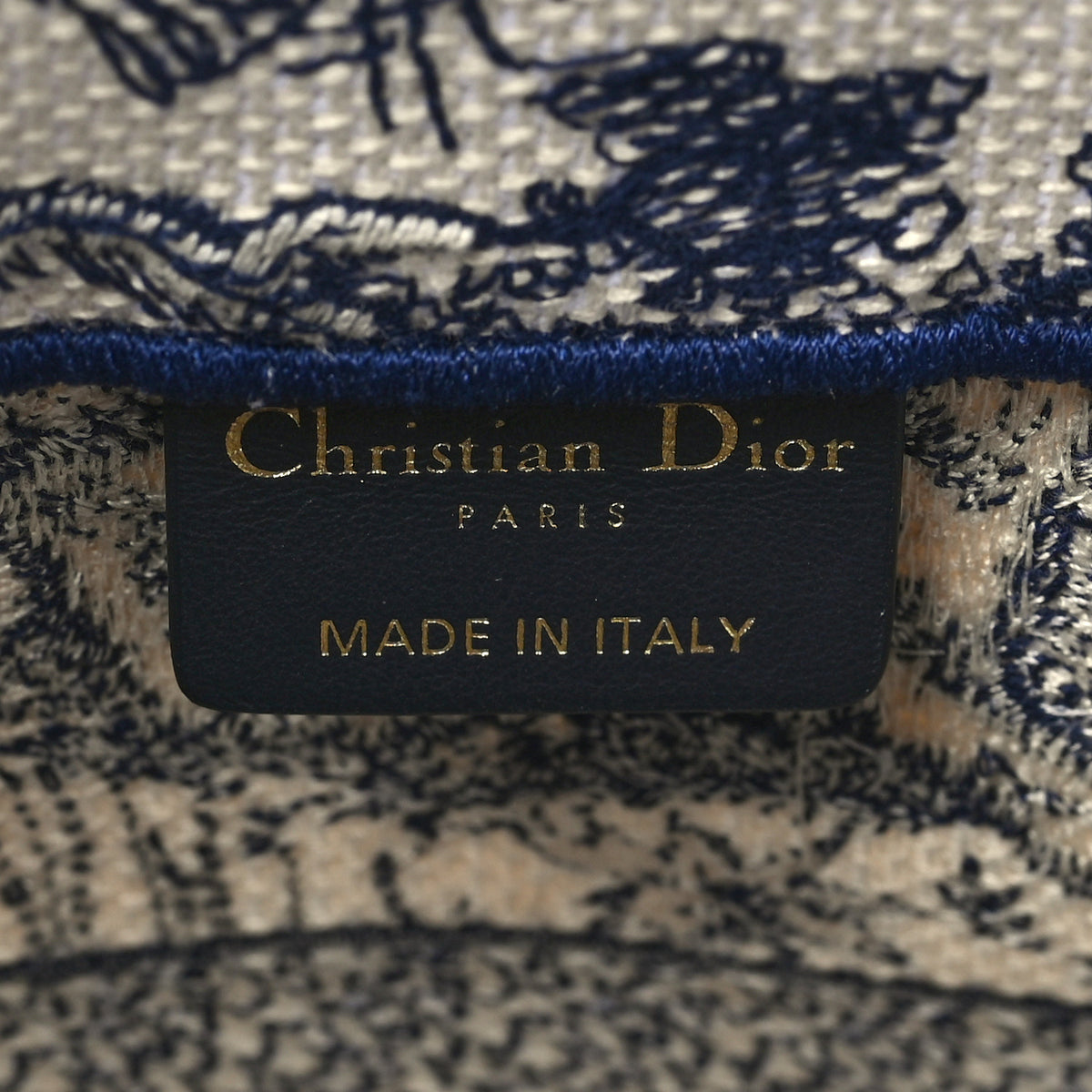 Christian Dior Canvas Embroidered Medium Dioriviera Toile De Jouy Book Tote Blue 6 of 11