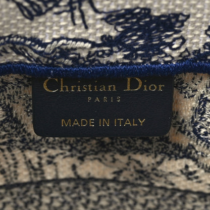 Christian Dior Canvas Embroidered Medium Dioriviera Toile De Jouy Book Tote Blue 6 of 11