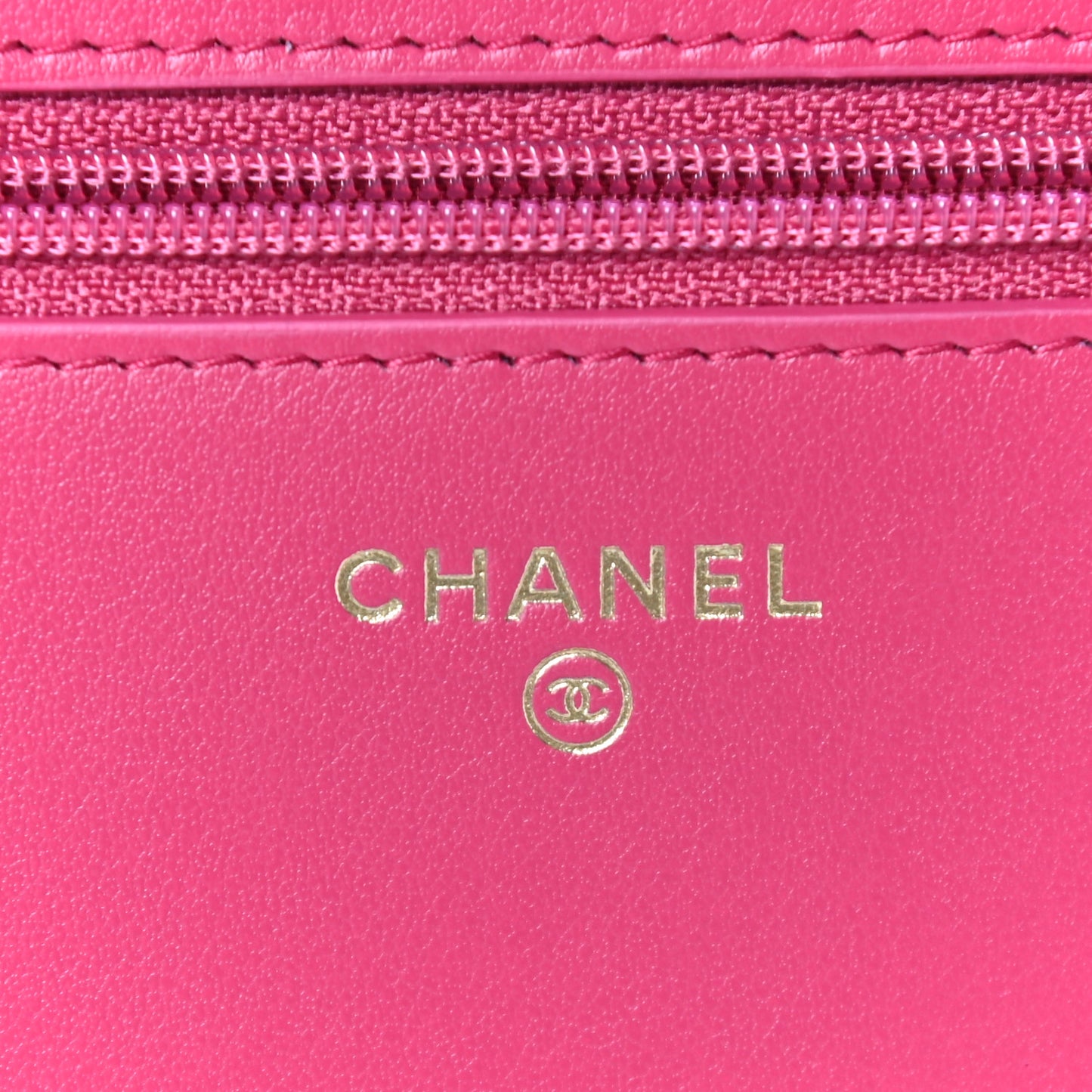 Tweed Calfskin Signe Wallet On Chain WOC Black Pink