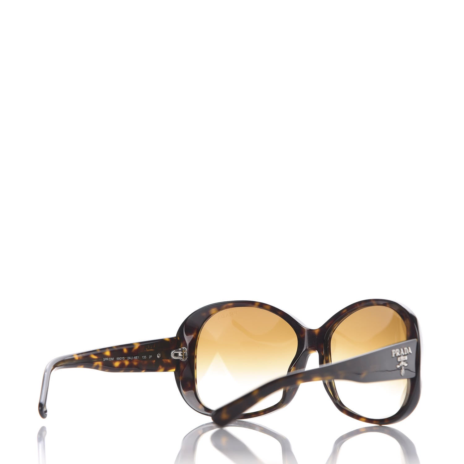 Prada Polarized Sunglasses SPR 03M Havana Brown 3 of 8