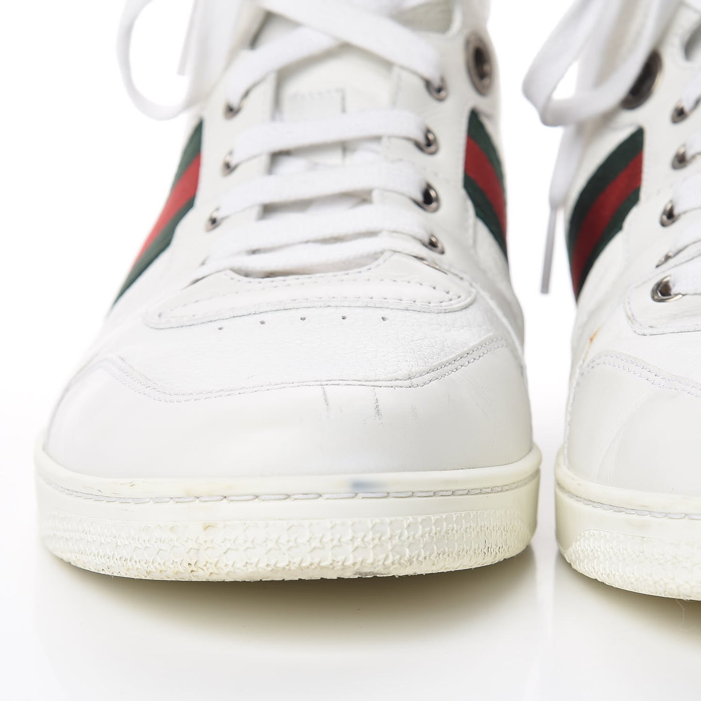 Calfskin Web Mens Coda High Top Sneakers 9 White