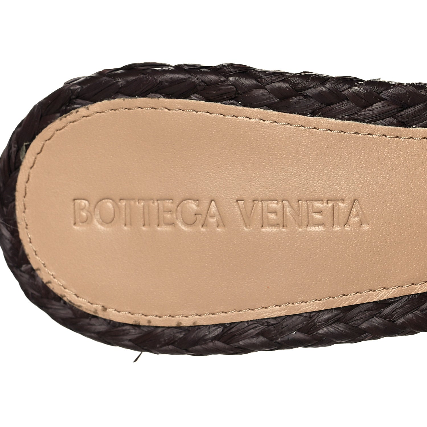Bottega Veneta Raffia Twisted Intrecciato Stretch Mule Sandals 38 Bitter Chocolate 6 of 9