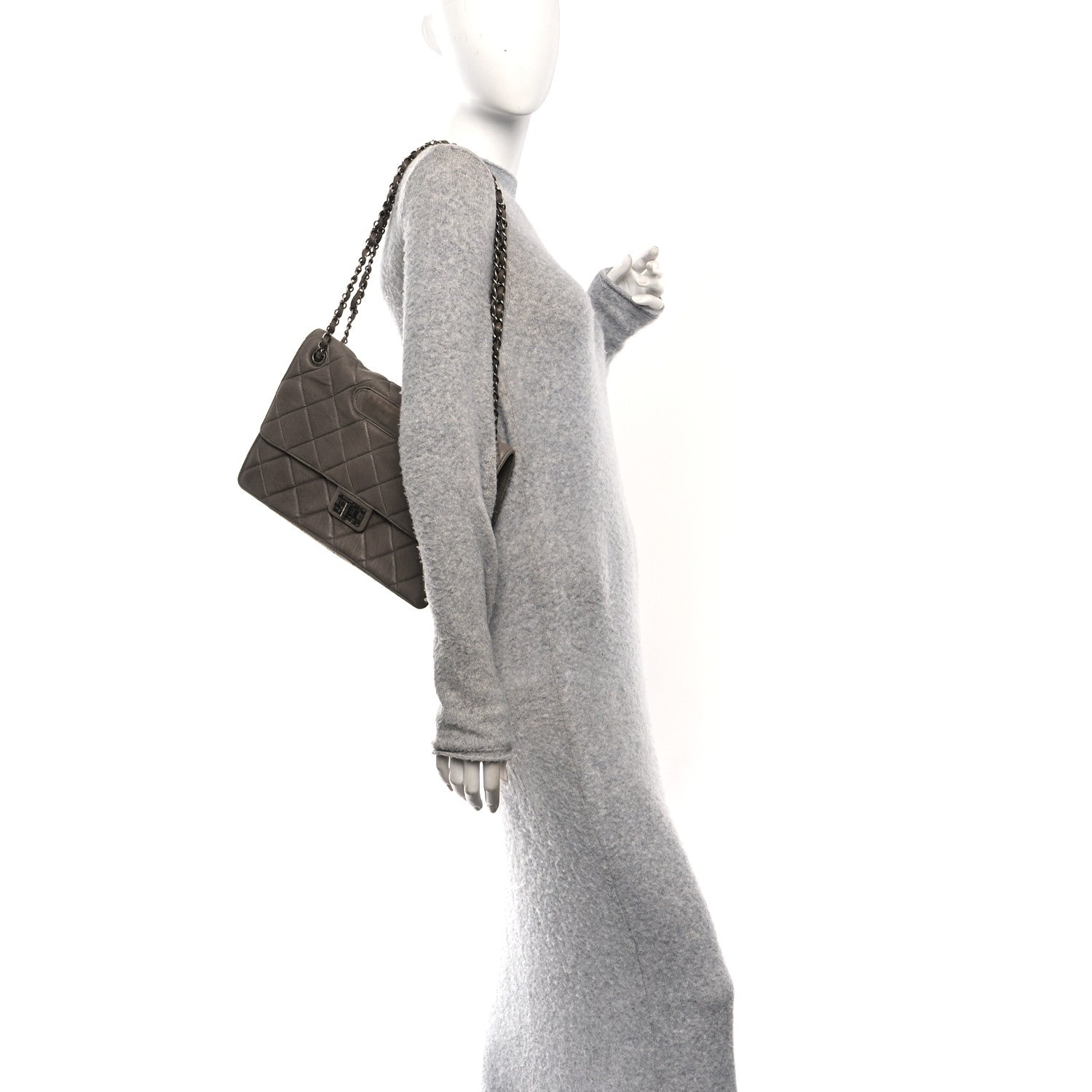 Chanel Washed Lambskin Jumbo Take Away Flap Grey 1870524
