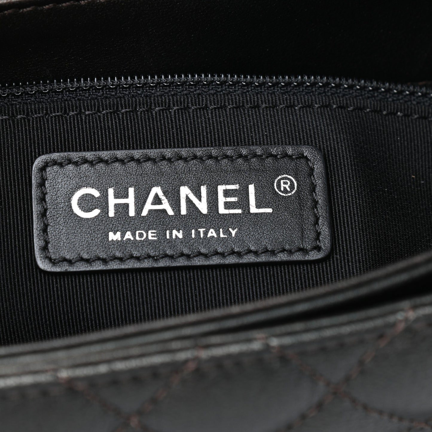 Metallic Goatskin Quilted Medium Rock In Rome Flap Charcoal