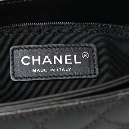 Chanel Metallic Goatskin Quilted Medium Rock In Rome Flap Charcoal 6 of 10