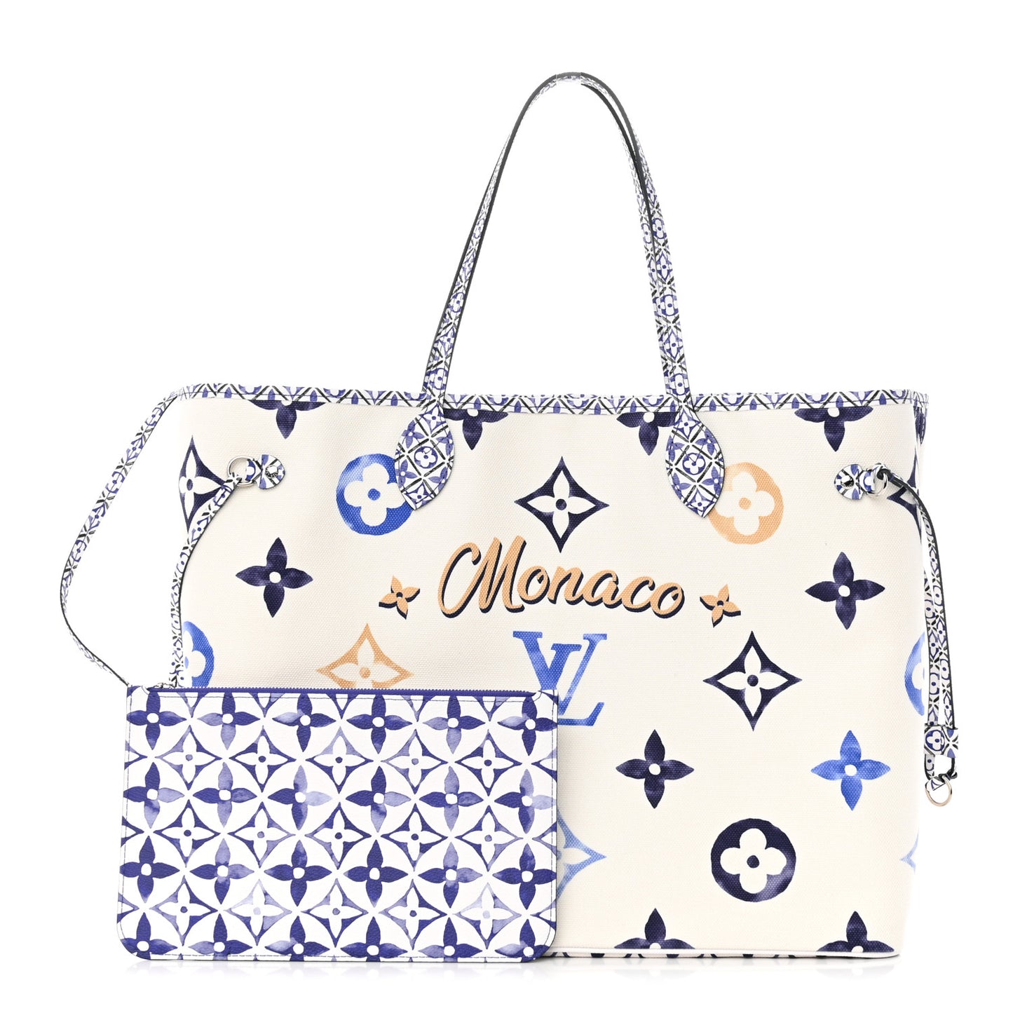 Monogram Canvas By The Pool Monaco 2.0 Neverfull GM Set Blue