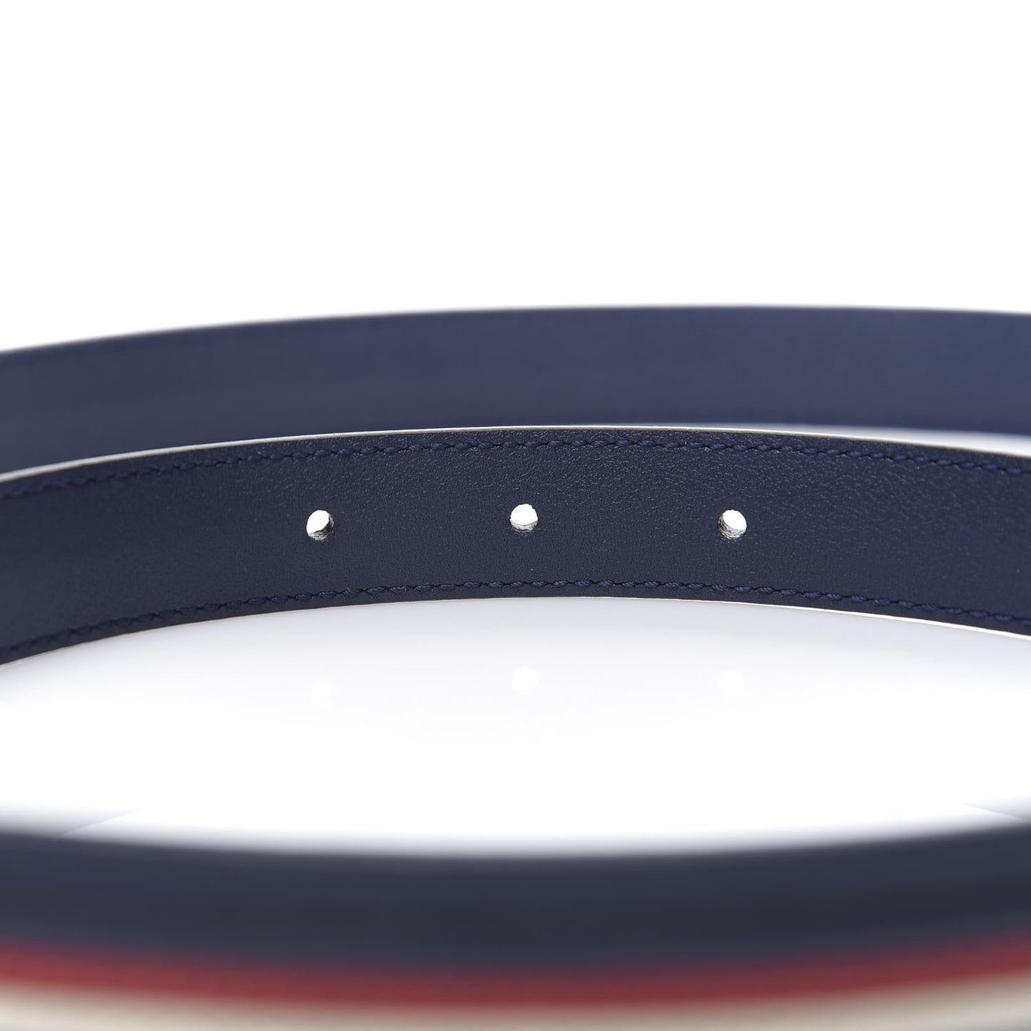 Calfskin Sylvie Stripe Torchon Double G 20mm Belt 90 36 Maritime Hibiscus Red Mystic White