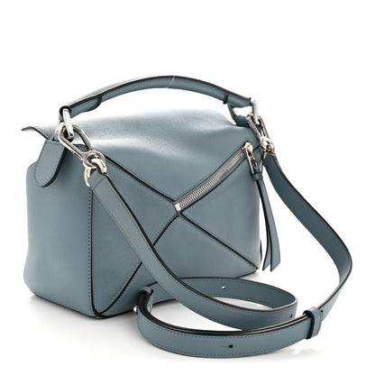 Loewe Calfskin Small Puzzle Bag Stone Blue 3 of 12