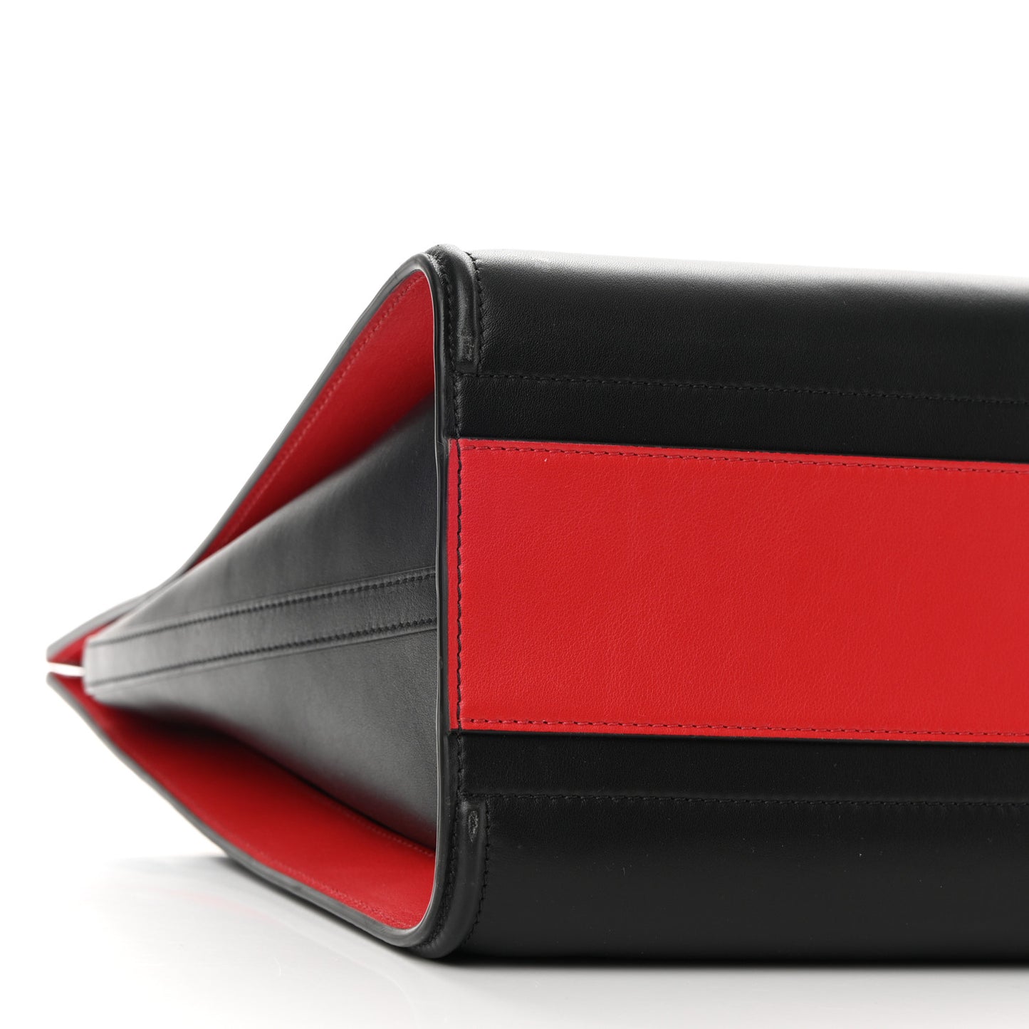 Calfskin The Tall Story Shoulder Bag Black Red