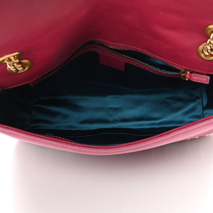 Gucci Velvet Matelasse Blind for Love Embroidered Medium GG Marmont Shoulder Bag Light Raspberry Rose Multicolor 5 of 13