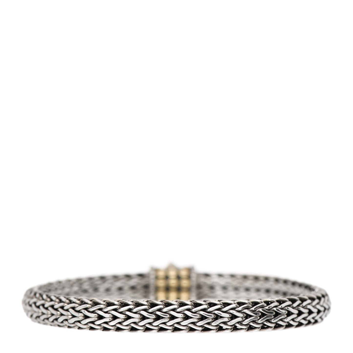 Sterling Silver 18K Yellow Gold 6.5mm Classic Chain Dot Bracelet