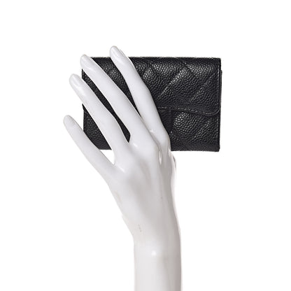 Chanel Caviar Quilted Flap Card Holder Black 2 of 9