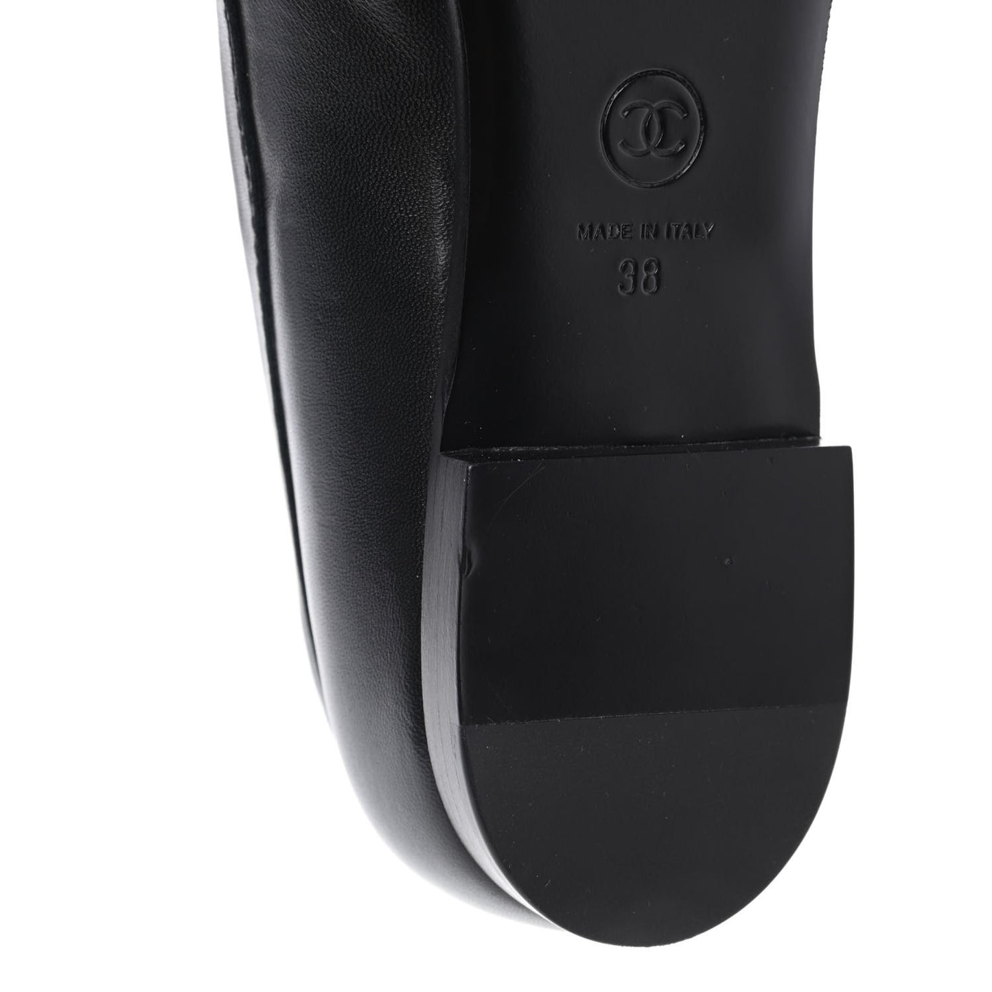 Lambskin CC Loafers 38 Black