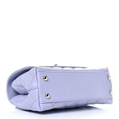 Chanel Caviar Quilted Mini Coco Handle Flap Light Purple 4 of 9