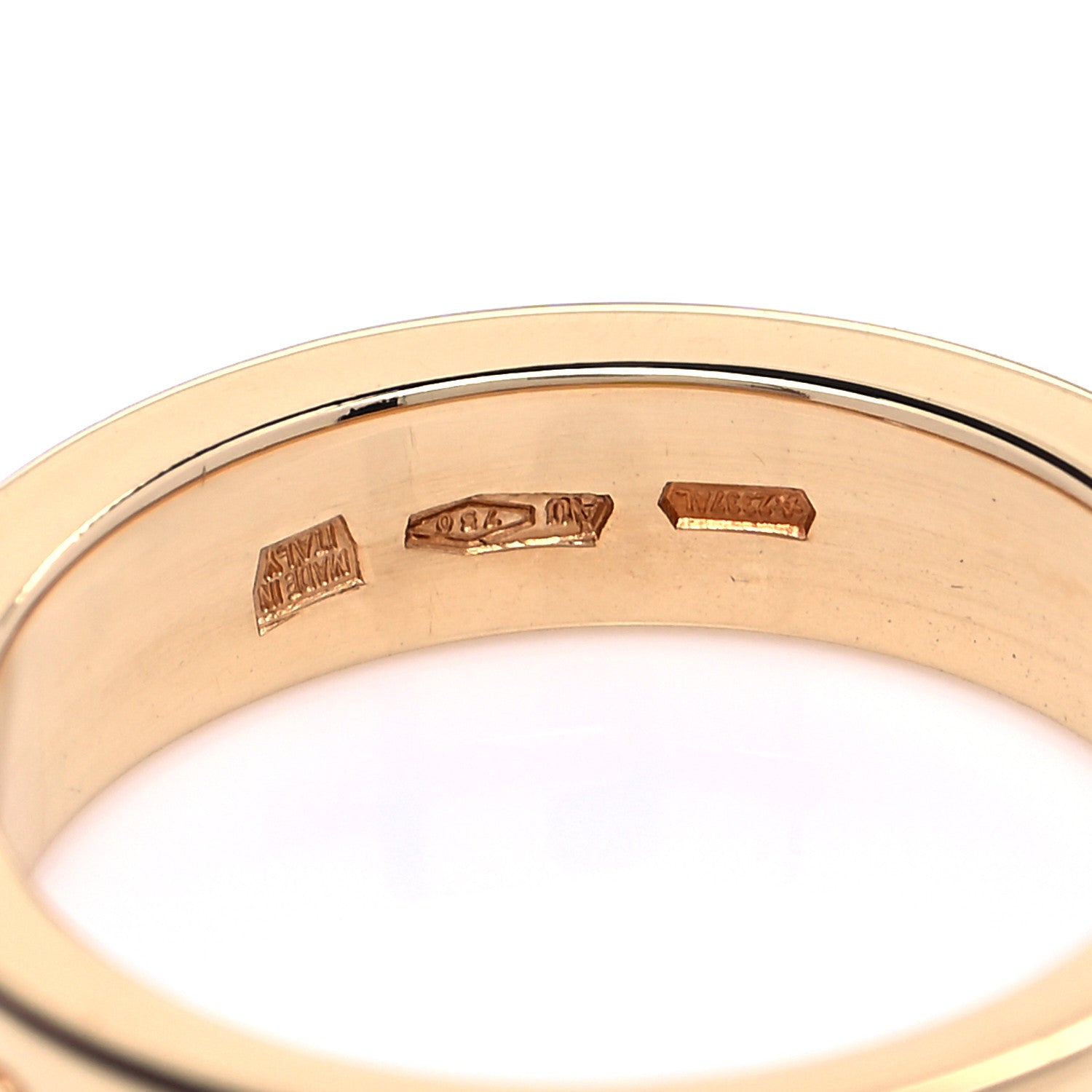 Bulgari 18K Yellow Gold Diamond B.Zero1 Essential Band Ring 49 4.75 7 of 8