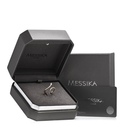 Messika 18K Yellow Gold Diamond Snake Skinny Ring 53 6.25 7 of 7