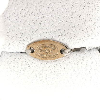 Chanel Lambskin Chain CC Hair Bow Tie White Gold 4 of 4