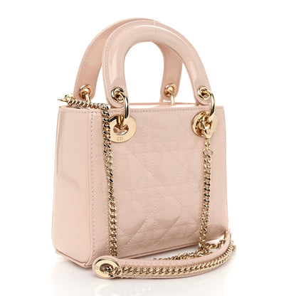 Christian Dior Patent Cannage Mini Lady Dior Light Pink 3 of 9