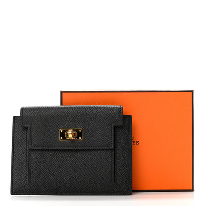 Hermes Epsom Kelly Pocket Compact Wallet Black 8 of 8