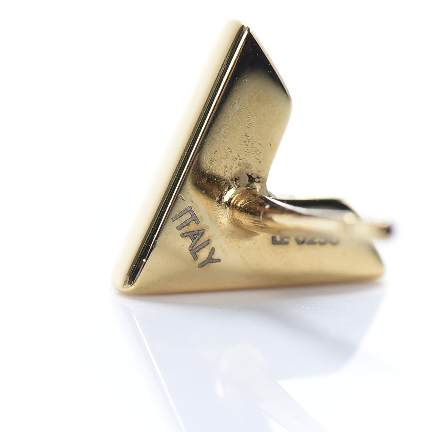 Brass Essential V Stud Earrings Gold