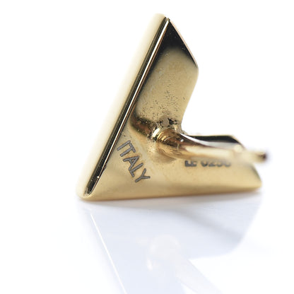 Louis Vuitton Brass Essential V Stud Earrings Gold 4 of 6