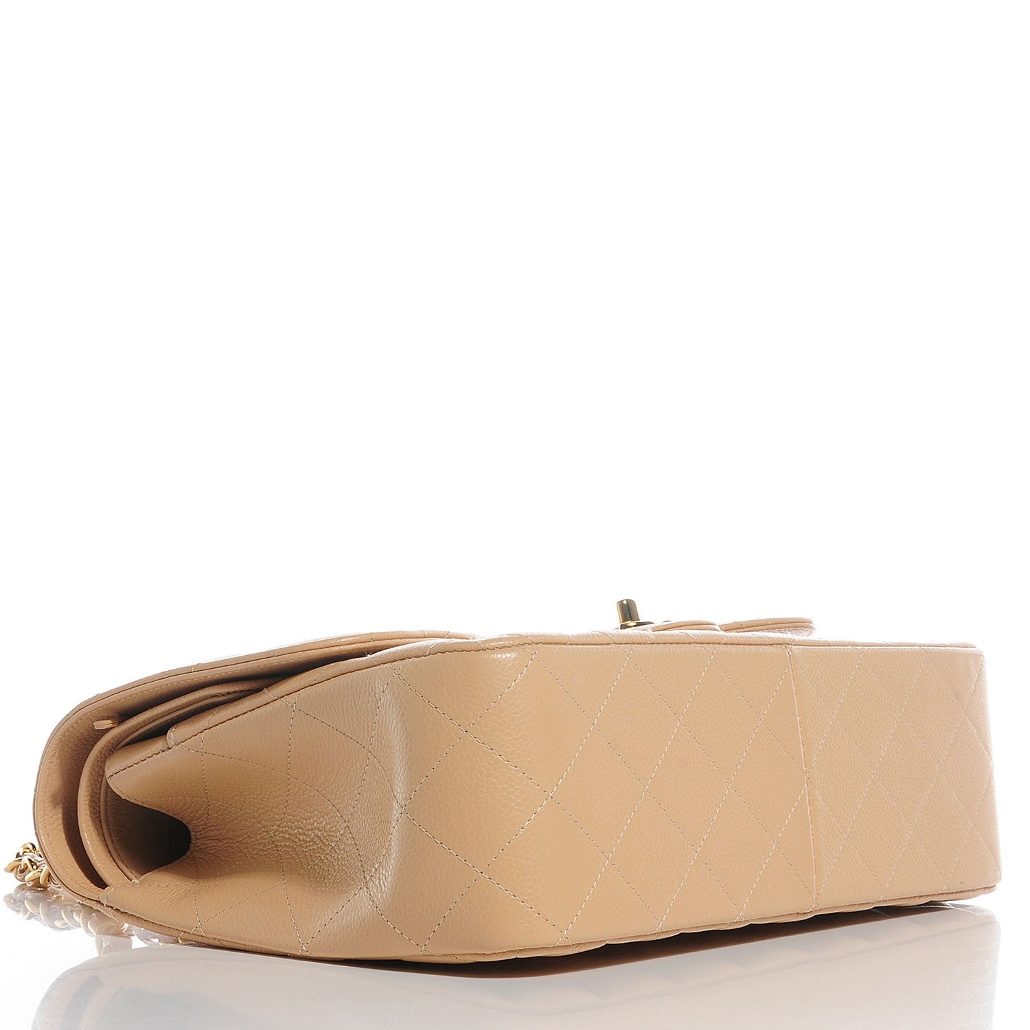 Chanel Caviar Quilted Jumbo Double Flap Beige Clair 4 of 9