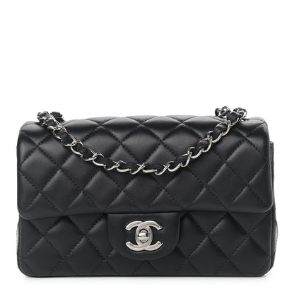 Chanel Lambskin Quilted Mini Rectangular Flap Black 1 of 13