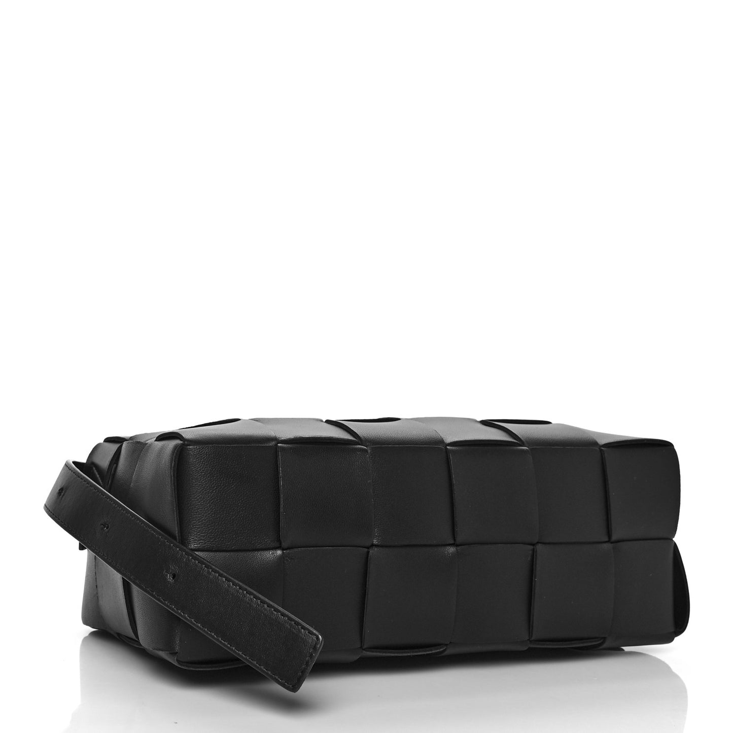 Lambskin Maxi Intrecciato Brick Cassette Bag Black