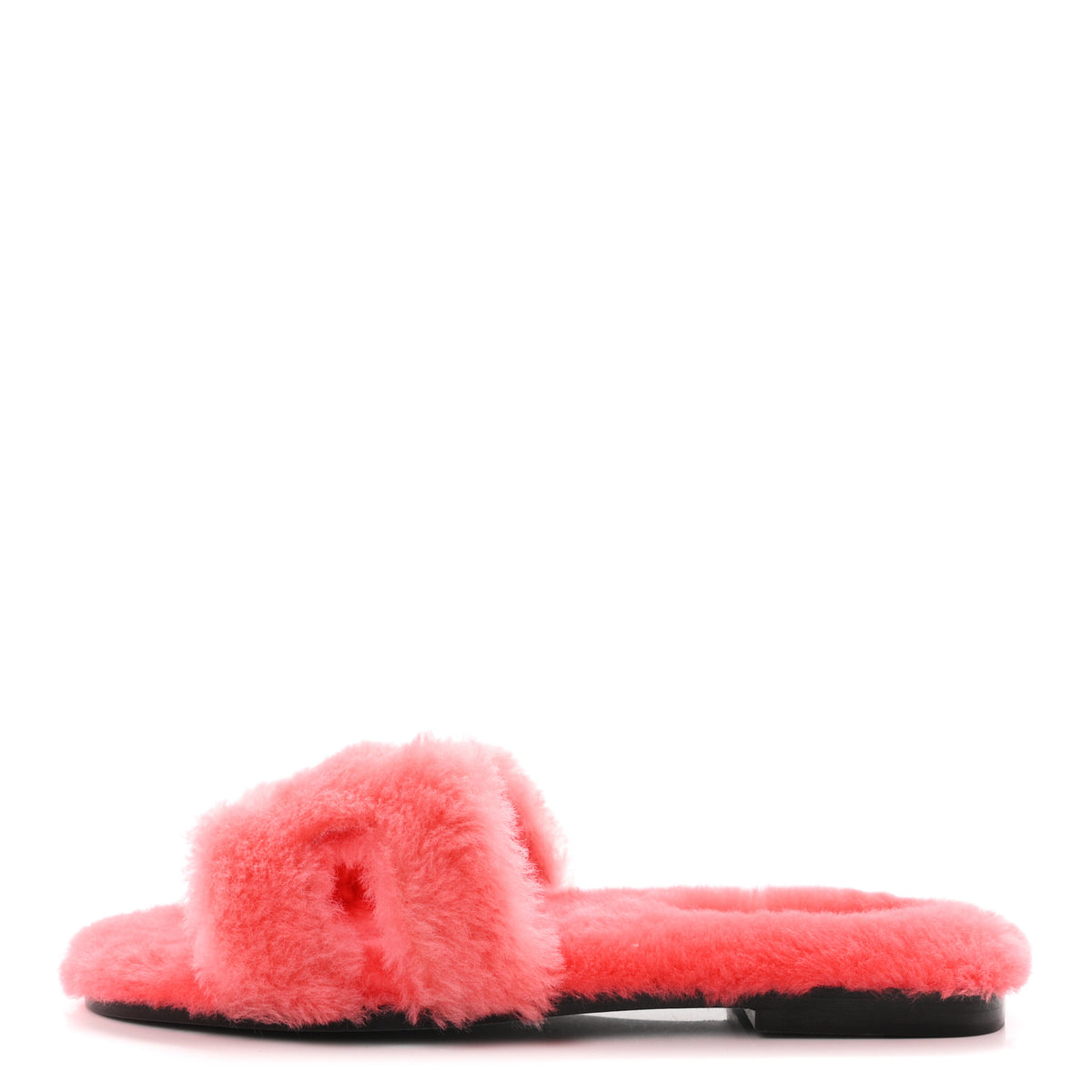 Hermes Woolskin Oran Sandals 37 Rose Du Desert 1 of 8
