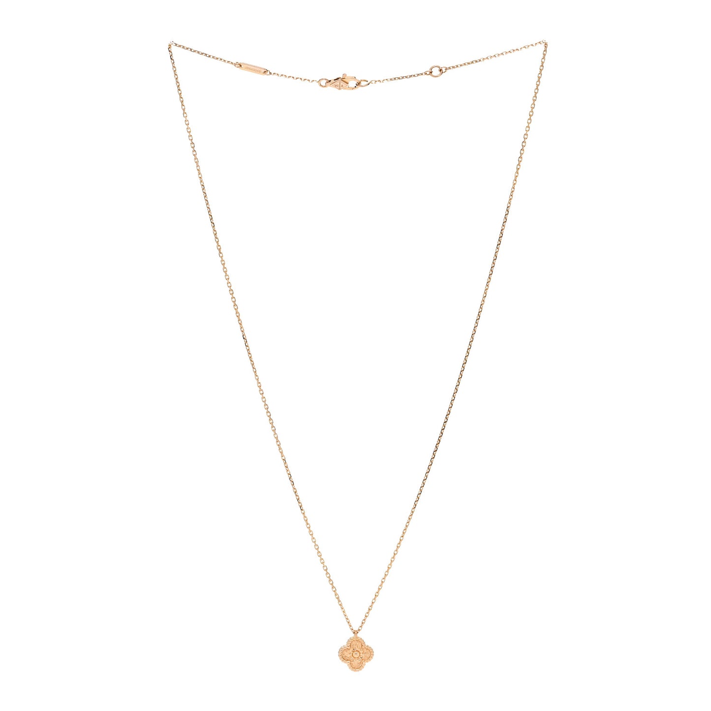 18K Rose Gold Sweet Alhambra Pendant Necklace