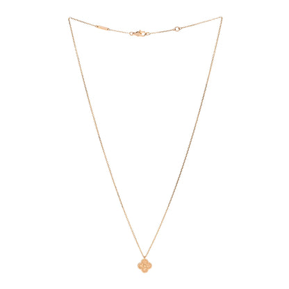 Van Cleef & Arpels 18K Rose Gold Sweet Alhambra Pendant Necklace 3 of 8